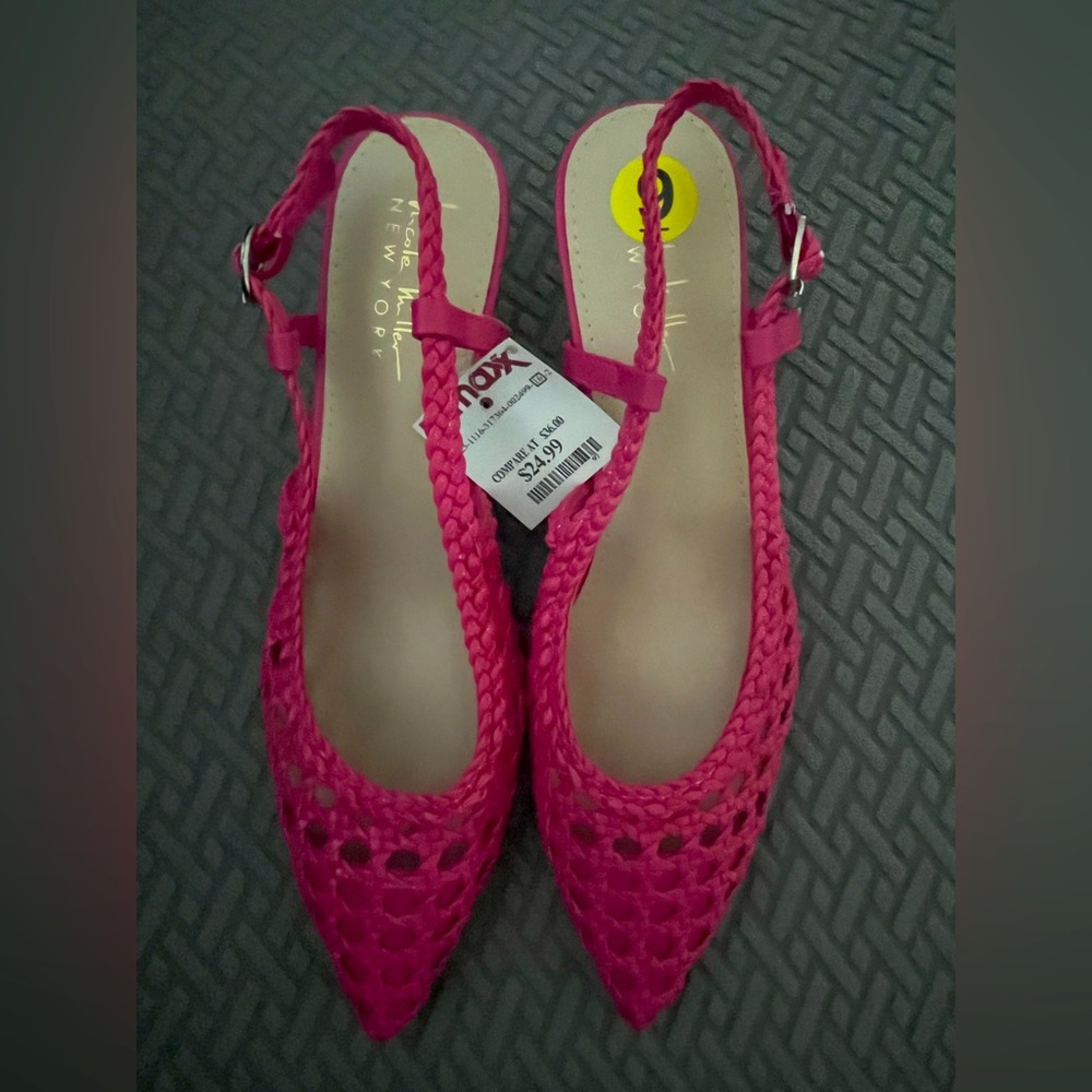 Nicole Miller Knotty Braided Slingback Pump, Size 9, NWT